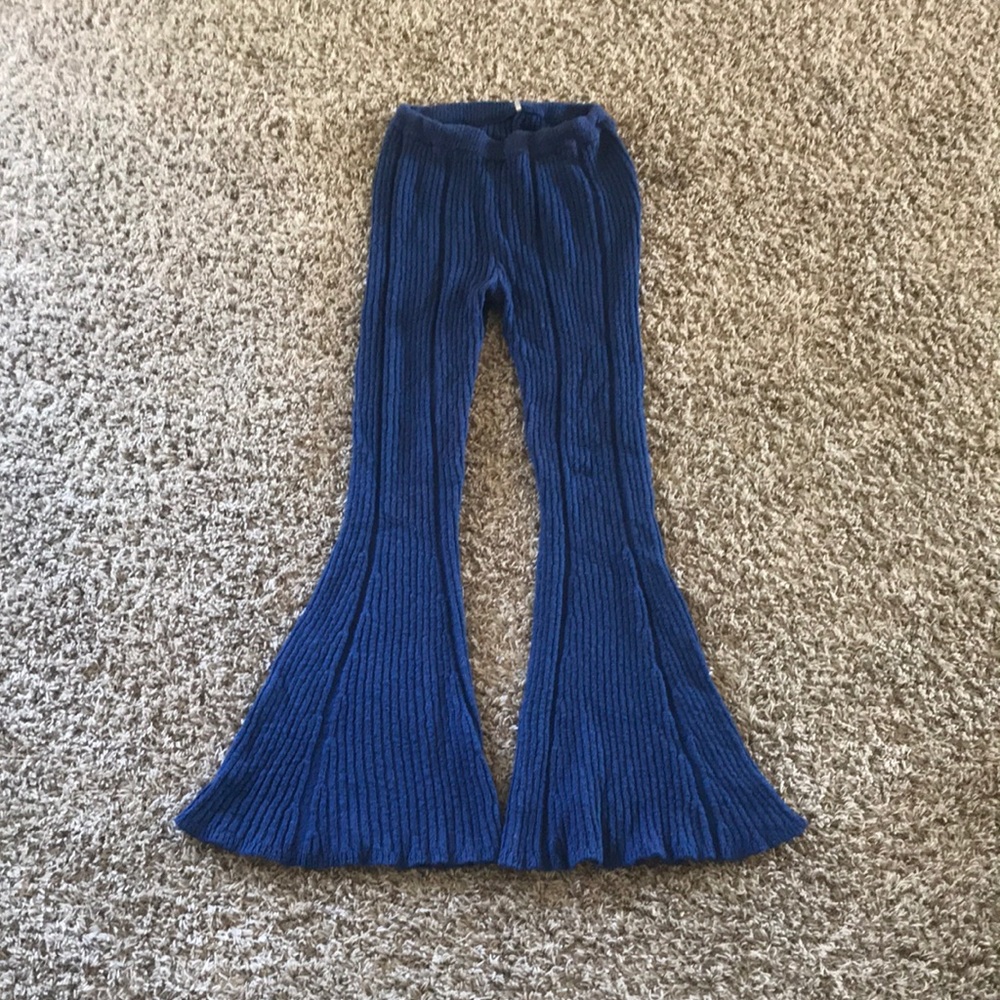 Blue free people flared sweats